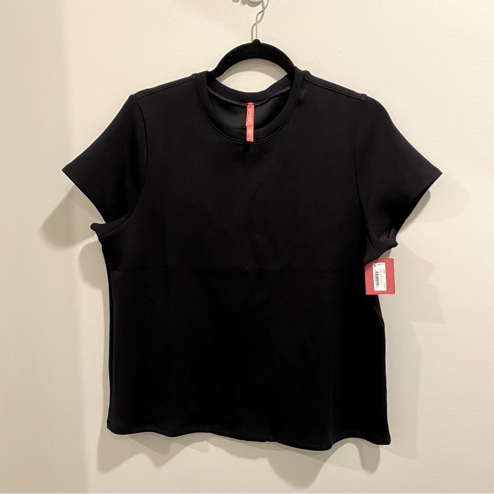 SPANX AirEssentials Black Crew Neck Short Sleeve T-Shirt - Size 2X